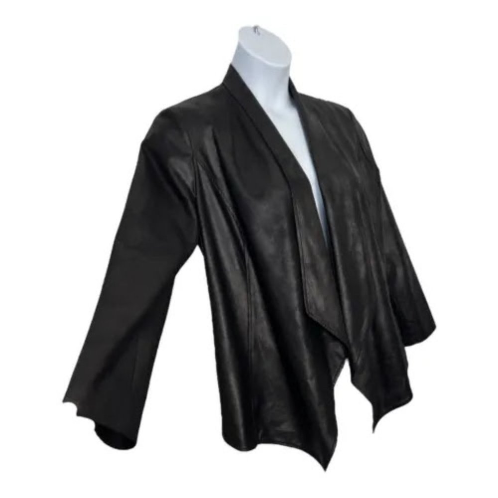 Waterfall Faux leather coat
